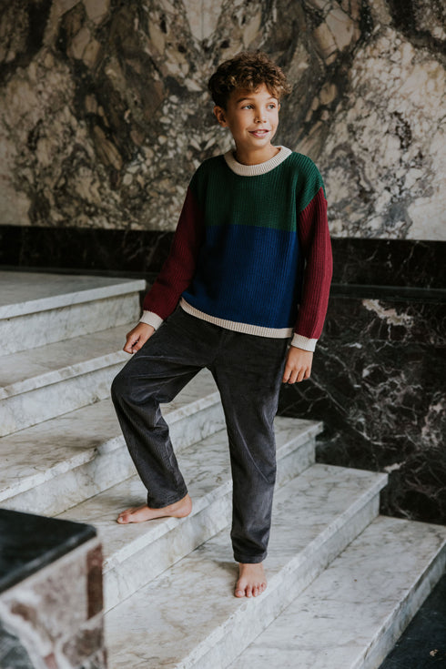 Color Block Sweater - BASEBALL
