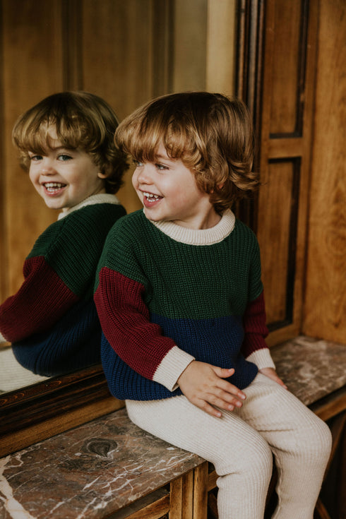 Color Block Sweater - BASEBALL