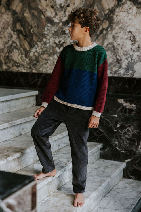 Color Block Sweater - BASEBALL