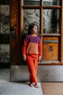 Color Block Sweater - PARROT