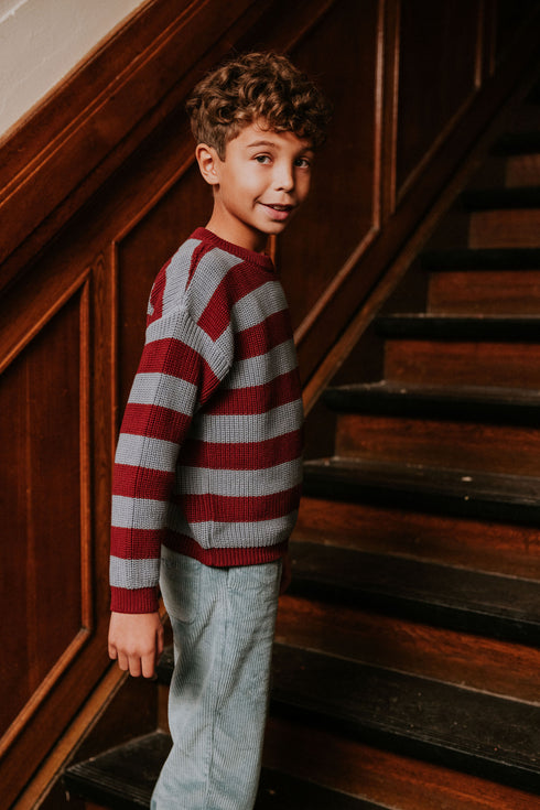 Stripes Knitted Sweater - SEAHORSE