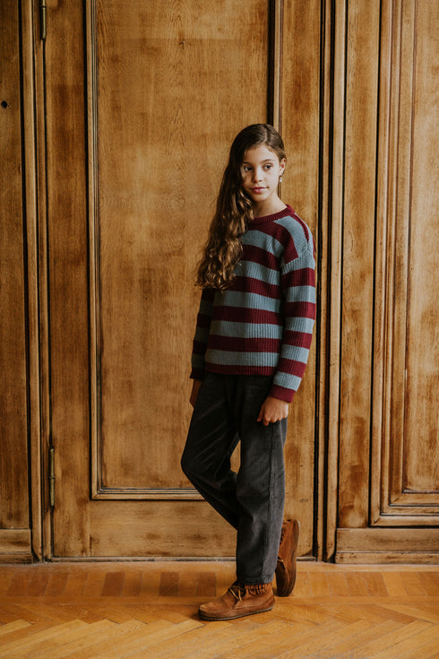 Stripes Knitted Sweater - SEAHORSE