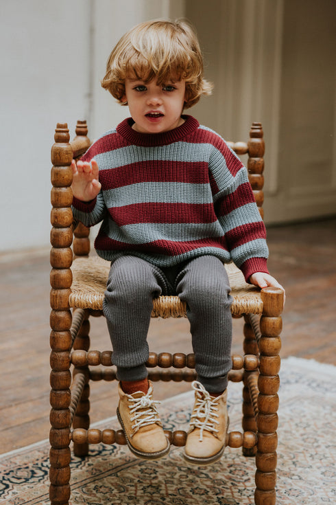 Stripes Knitted Sweater - SEAHORSE