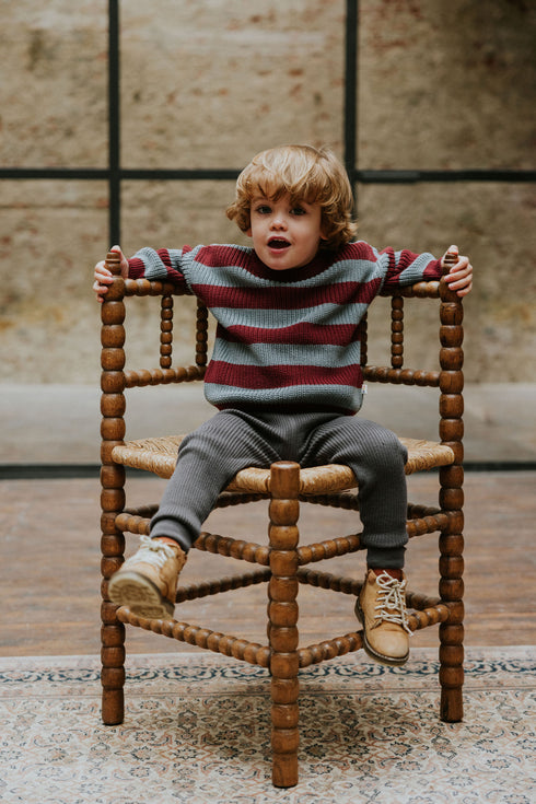 Stripes Knitted Sweater - SEAHORSE