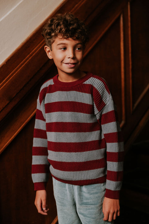 Stripes Knitted Sweater - SEAHORSE