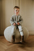 Knitted Leggings Fine Rib - GREY MELANGE