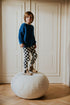 Checkered Knitted Leggings - CHARCOAL