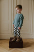 Checkered Knitted Leggings - CHARCOAL
