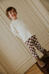 Checkered Knitted Leggings - MAUVE