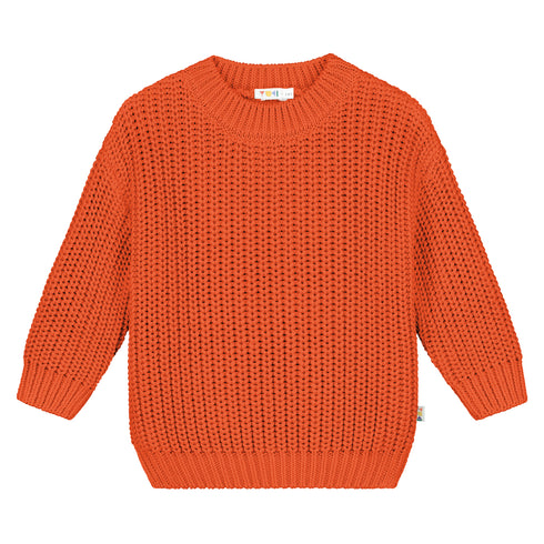 Chunky Knitted Sweater - PUMPKIN