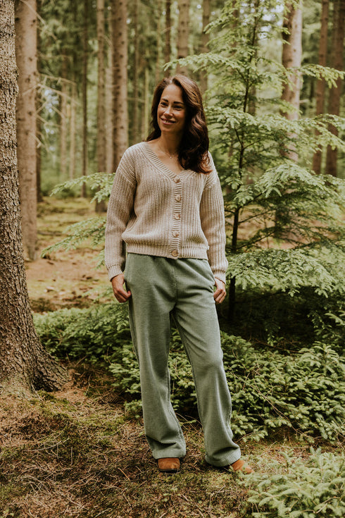 WOMEN'S Trousers Beau Corduroy - SAGE (PO)