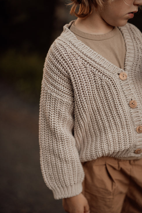 Chunky Knitted Cardigan - MOON