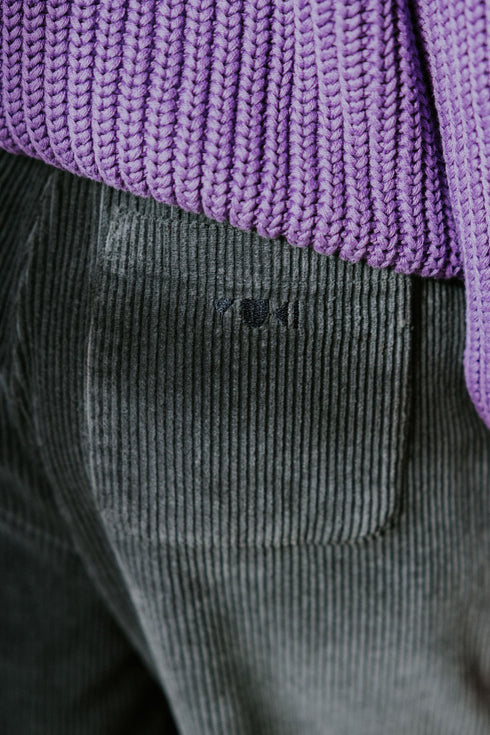 WOMEN'S Trousers Beau Corduroy - CHARCOAL