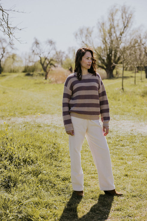 WOMEN'S Trousers Beau Corduroy - MILK (PO)