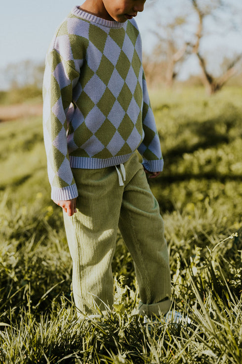Trousers Beau Corduroy - OLIVE