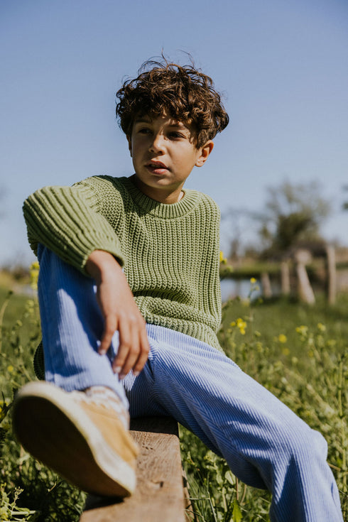 Trousers Beau Corduroy - CORNFLOWER