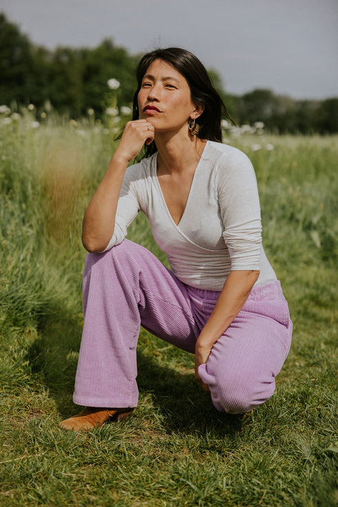 WOMEN'S Trousers Beau Corduroy - ORCHID
