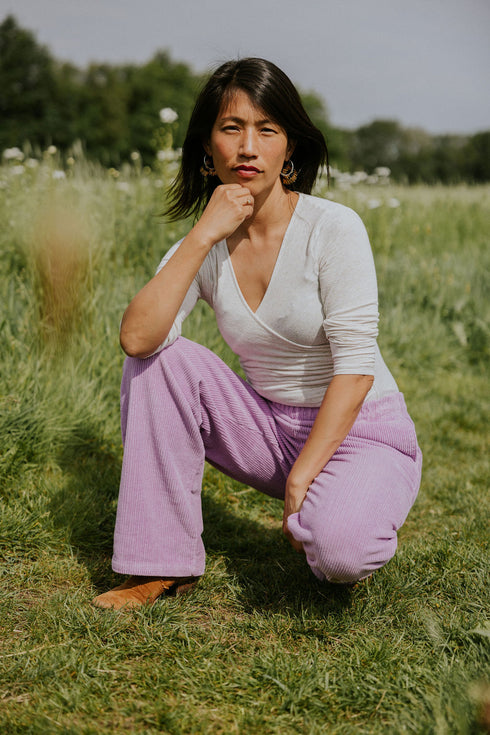 WOMEN'S Trousers Beau Corduroy - ORCHID