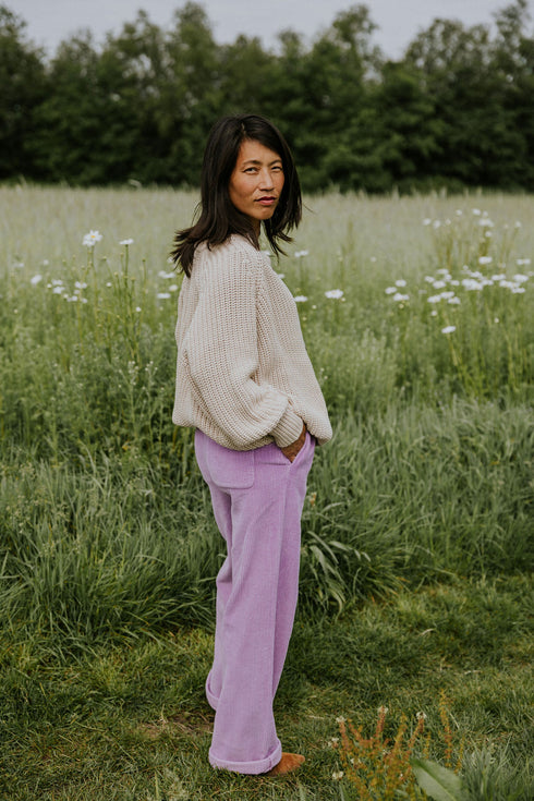 WOMEN'S Trousers Beau Corduroy - ORCHID