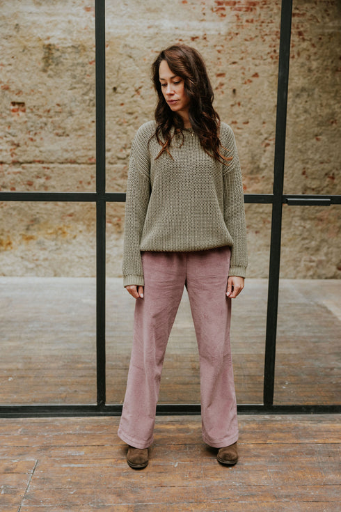WOMEN'S Trousers Beau Corduroy - MAUVE