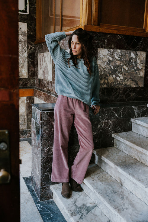 WOMEN'S Trousers Beau Corduroy - MAUVE