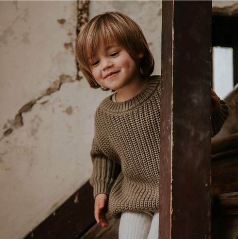 Chunky Knitted Sweater - SAGE