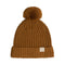 Chunky Beanie with Pompom - RUST