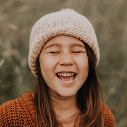 Chunky Beanie with Pompom - OAT