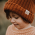 Chunky Beanie with Pompom - RUST