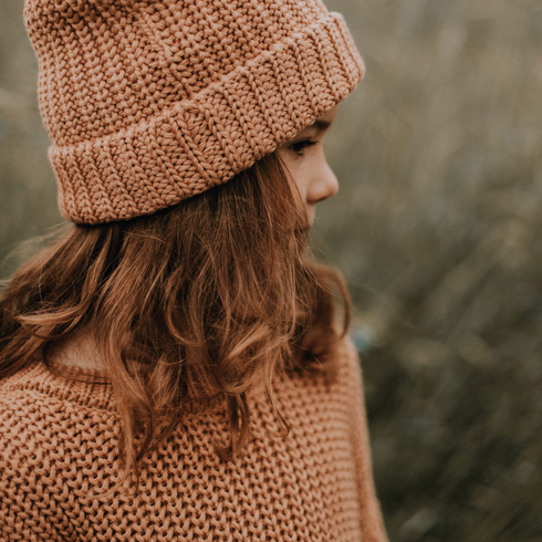 Chunky Knitted Sweater - CORAL