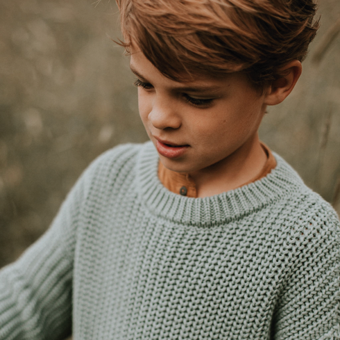 Chunky Knitted Sweater - OCEAN