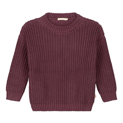 Chunky Knitted Sweater - FIG (PO)