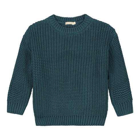 Chunky Knitted Sweater - PETROL