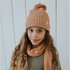 Chunky Beanie with Pompom - CORAL
