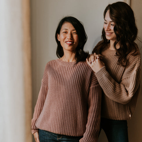 Chunky Knitted WOMEN'S Sweater - BISCUIT