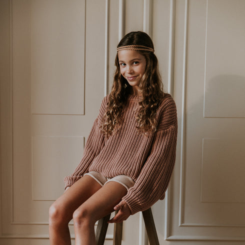 Chunky Knitted Sweater - BLUSH (PO)