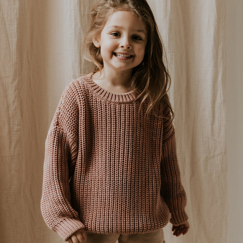 Chunky Knitted Sweater - BLUSH (PO)