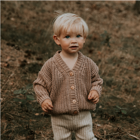 Chunky Knitted Cardigan - MIST