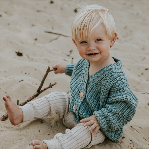 Chunky Knitted Cardigan - OCEAN