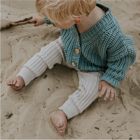 Chunky Knitted Cardigan - OCEAN