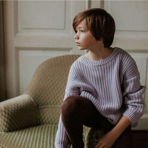 Chunky Knitted Sweater - LILAC (PO)