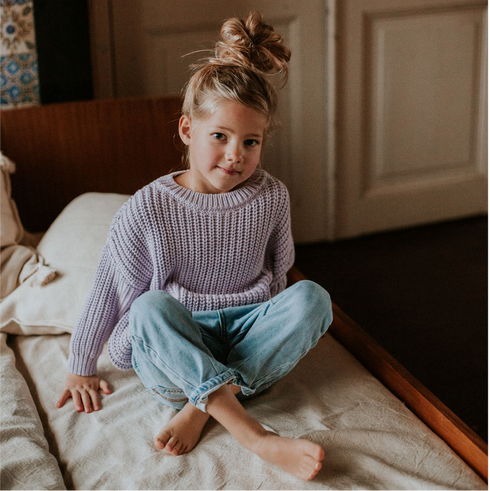 Chunky Knitted Sweater - LILAC (PO)