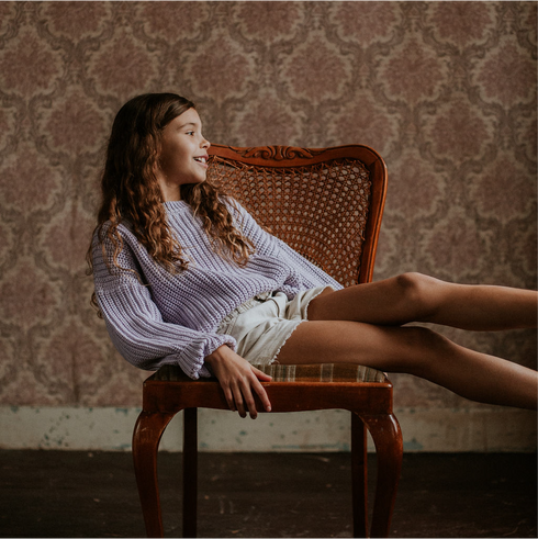 Chunky Knitted Sweater - LILAC