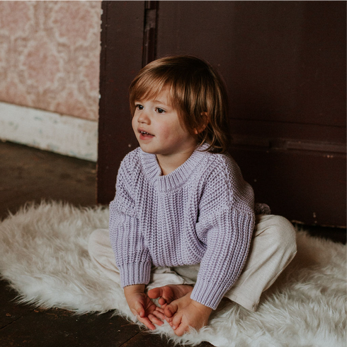 Chunky Knitted Sweater - LILAC (PO)