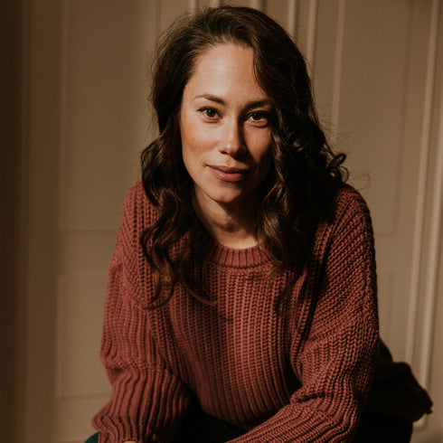 Chunky Knitted WOMEN'S Sweater - GRAPE