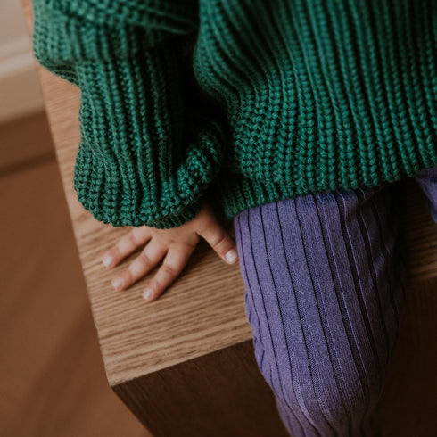 Chunky Knitted Sweater - LEAF