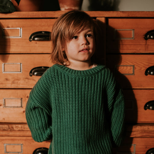 Chunky Knitted Sweater - LEAF
