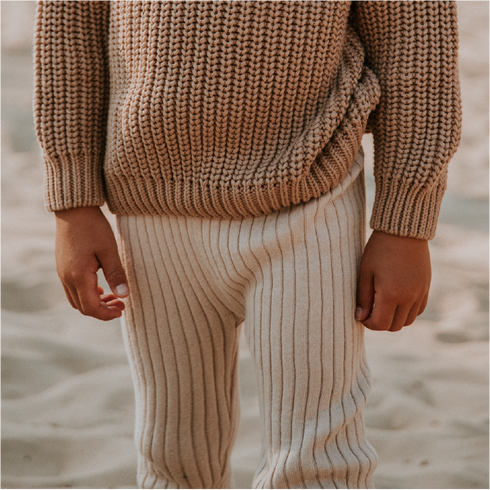 Knitted Leggings Big Rib - MOON
