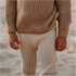 Knitted Leggings Big Rib - MOON