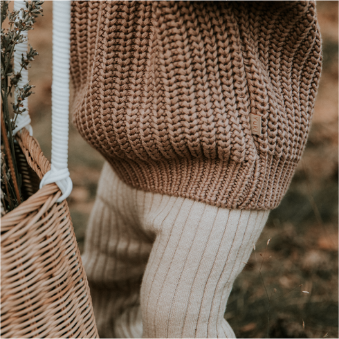 Knitted Leggings Big Rib - MOON